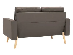 Sofá de 2 plazas de tela color gris topo PWFG32488