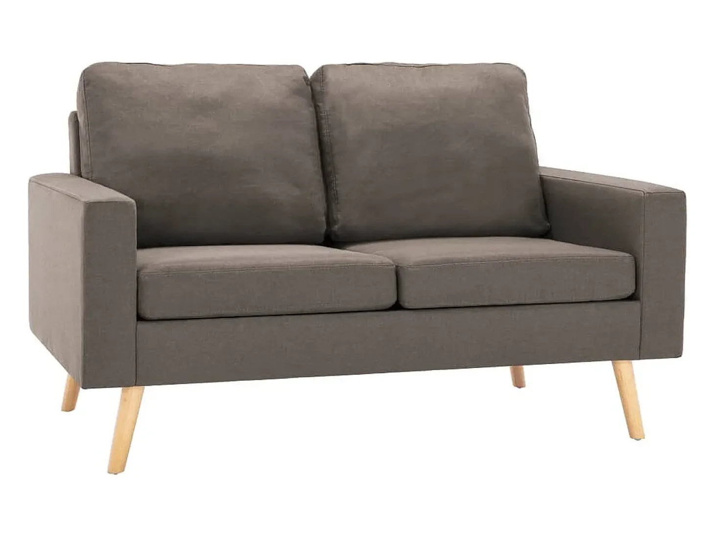 Sofá de 2 plazas de tela color gris topo PWFG32488