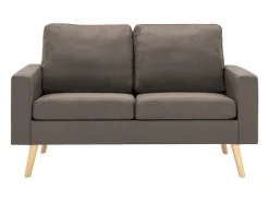Sofá de 2 plazas de tela color gris topo PWFG32488