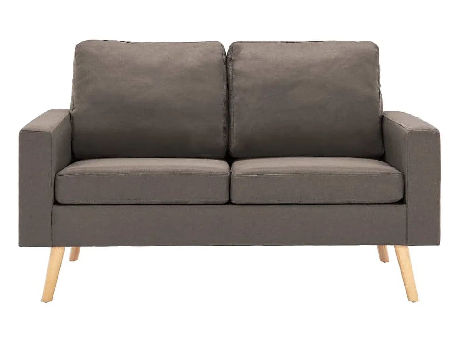 Sofá de 2 plazas de tela color gris topo PWFG32488