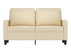 Sofá de 2 plazas de tela color crema 120 cm PWFG16085