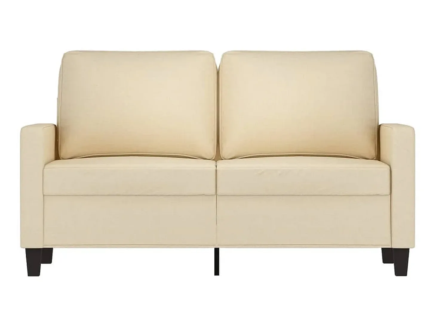 Sofá de 2 plazas de tela color crema 120 cm PWFG16085