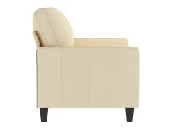 Sofá de 2 plazas de tela color crema 120 cm