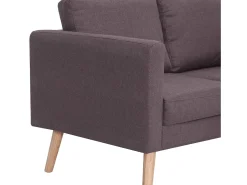 Sofá de 3 plazas de tela color gris topo