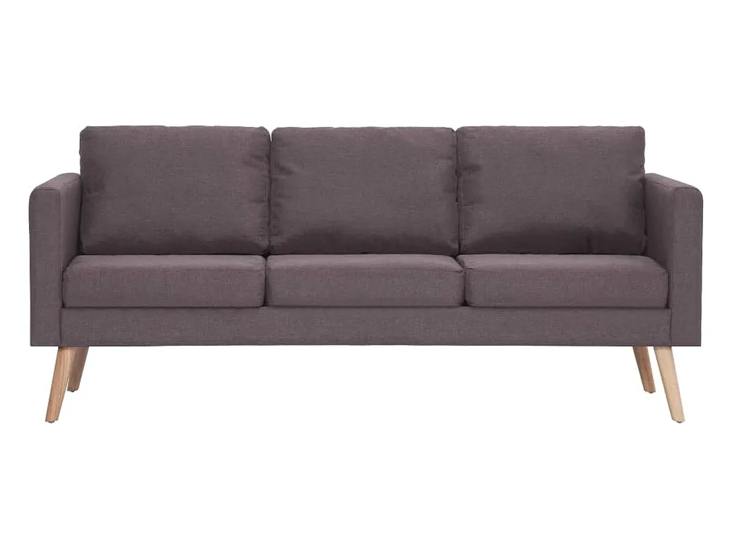 Sofá de 3 plazas de tela color gris topo