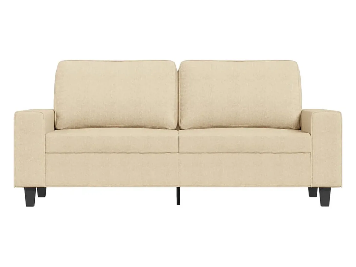 Sofá de 2 plazas de tela color crema 140 cm PWFG57449