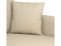 Sofá de 2 plazas de tela color crema 140 cm