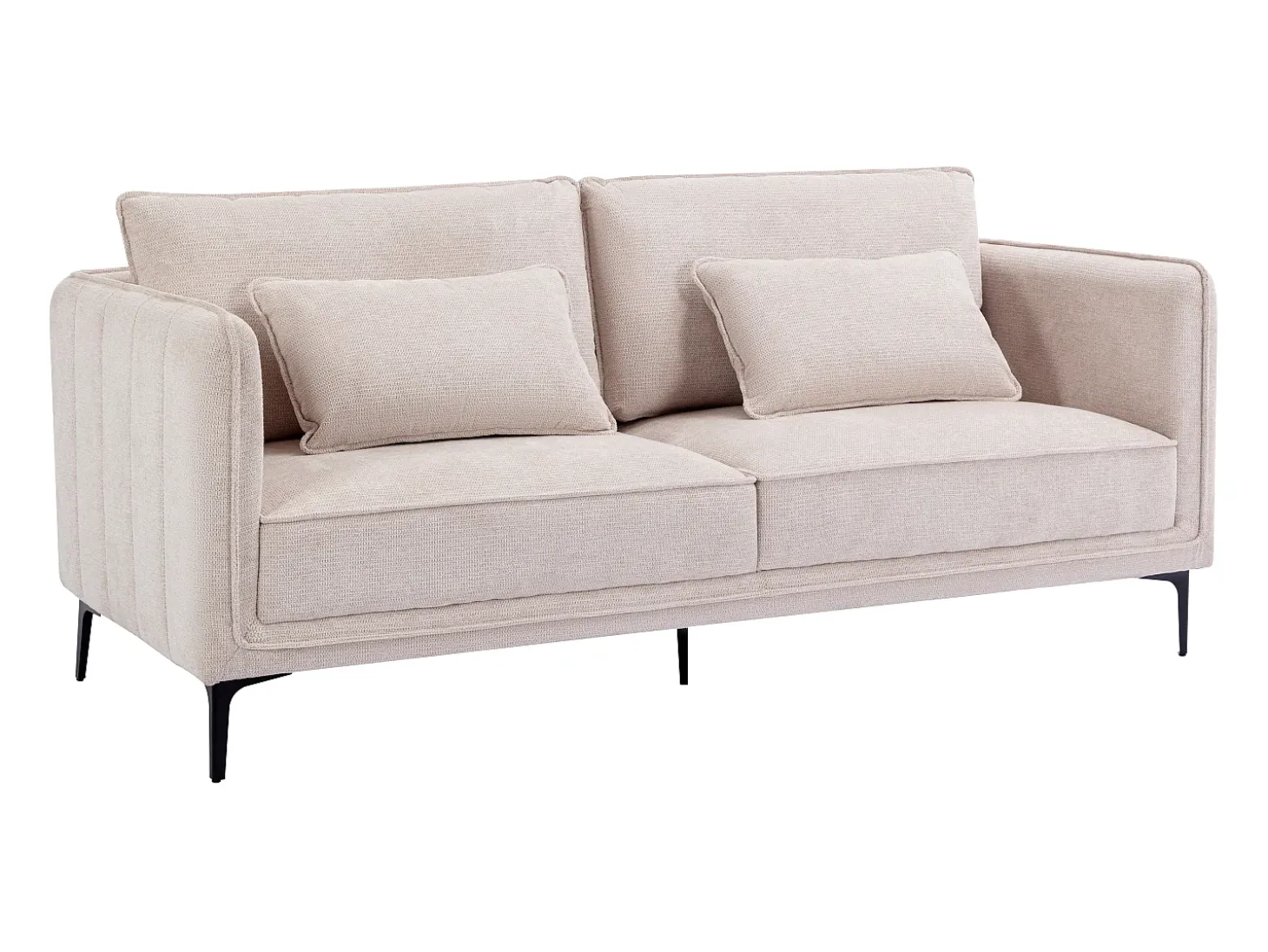 Sofá de 3 plazas de tela color beige TORMELDA