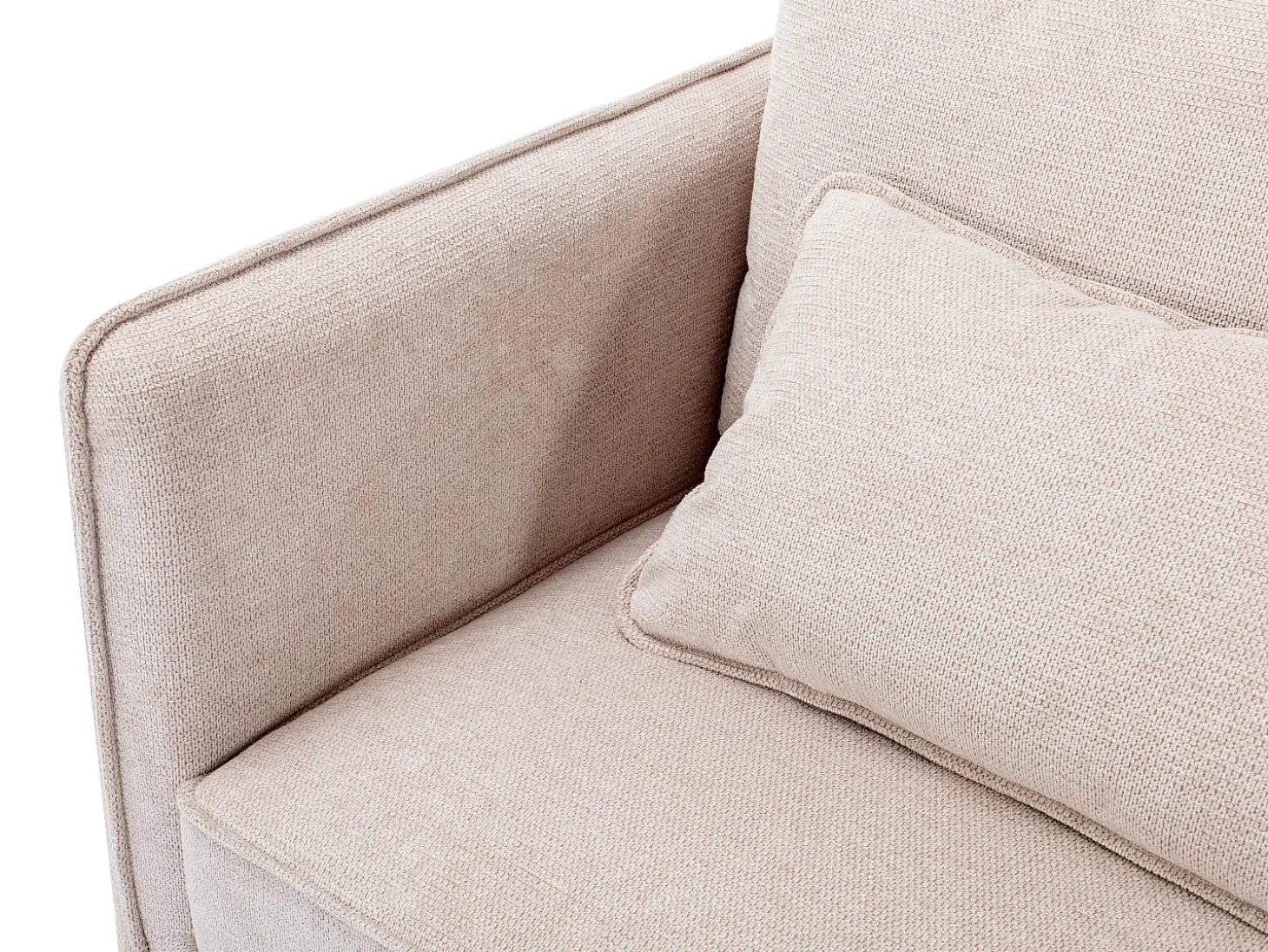 Sofá de 3 plazas de tela color beige TORMELDA