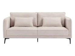 Sofá de 3 plazas de tela color beige TORMELDA