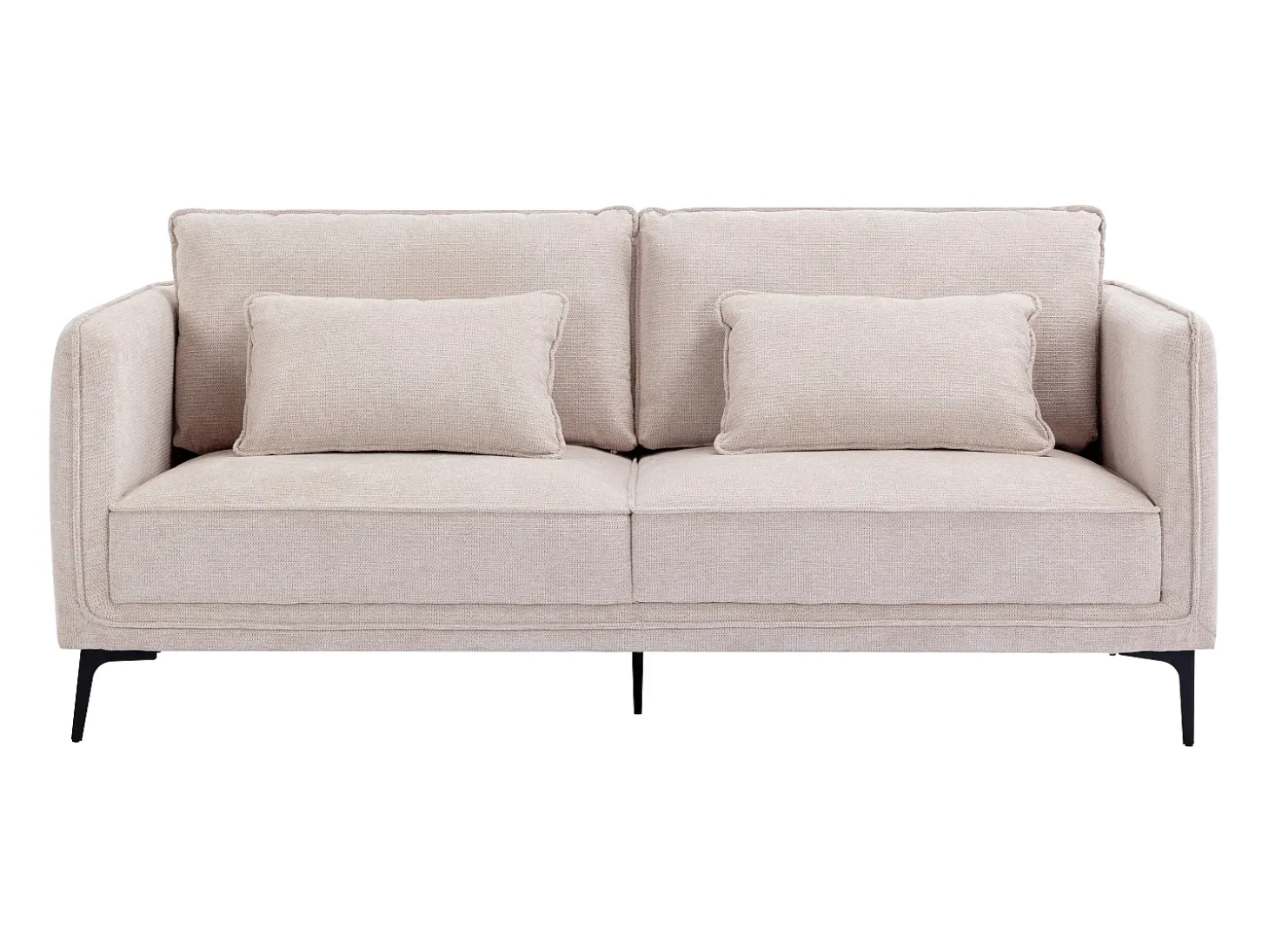 Sofá de 3 plazas de tela color beige TORMELDA