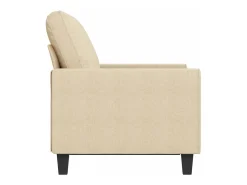 Sofá de 2 plazas de tela color crema 120 cm