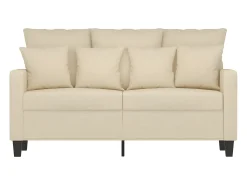 Sofá de 2 plazas de tela color crema 120 cm PWFG42102