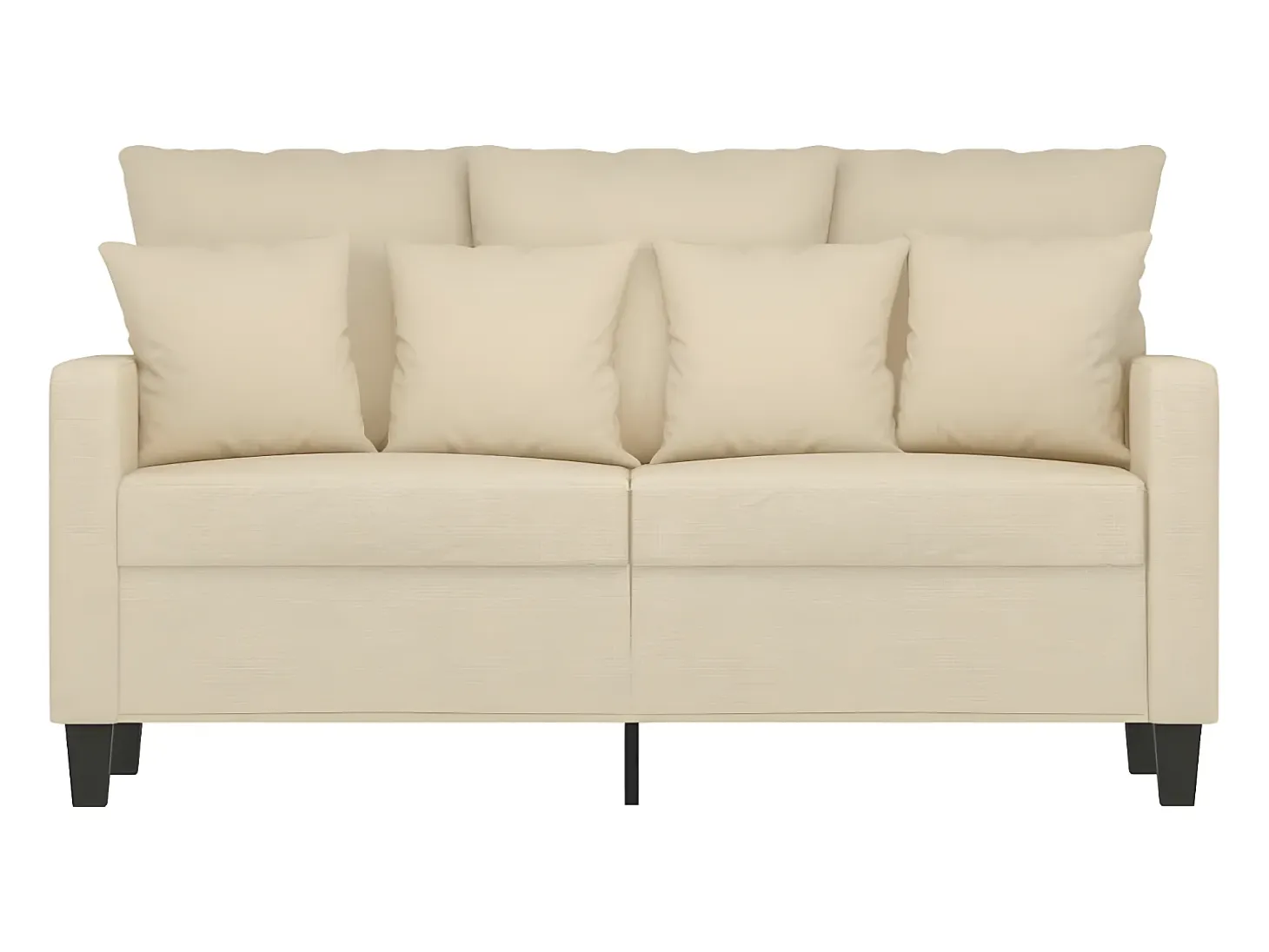 Sofá de 2 plazas de tela color crema 120 cm PWFG42102