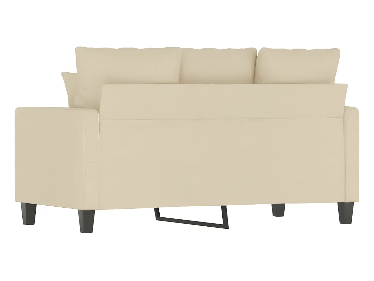 Sofá de 2 plazas de tela color crema 120 cm PWFG42102