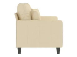 Sofá de 2 plazas de tela color crema 120 cm PWFG42102
