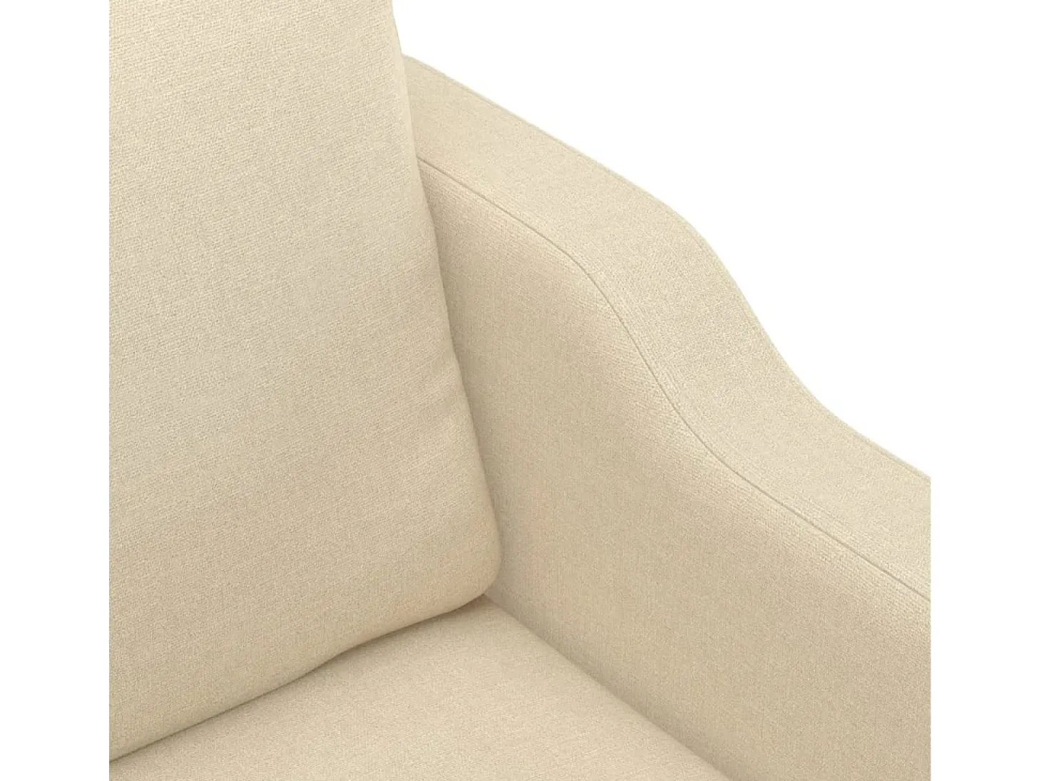 Sofá de 2 plazas de tela color crema 140 cm