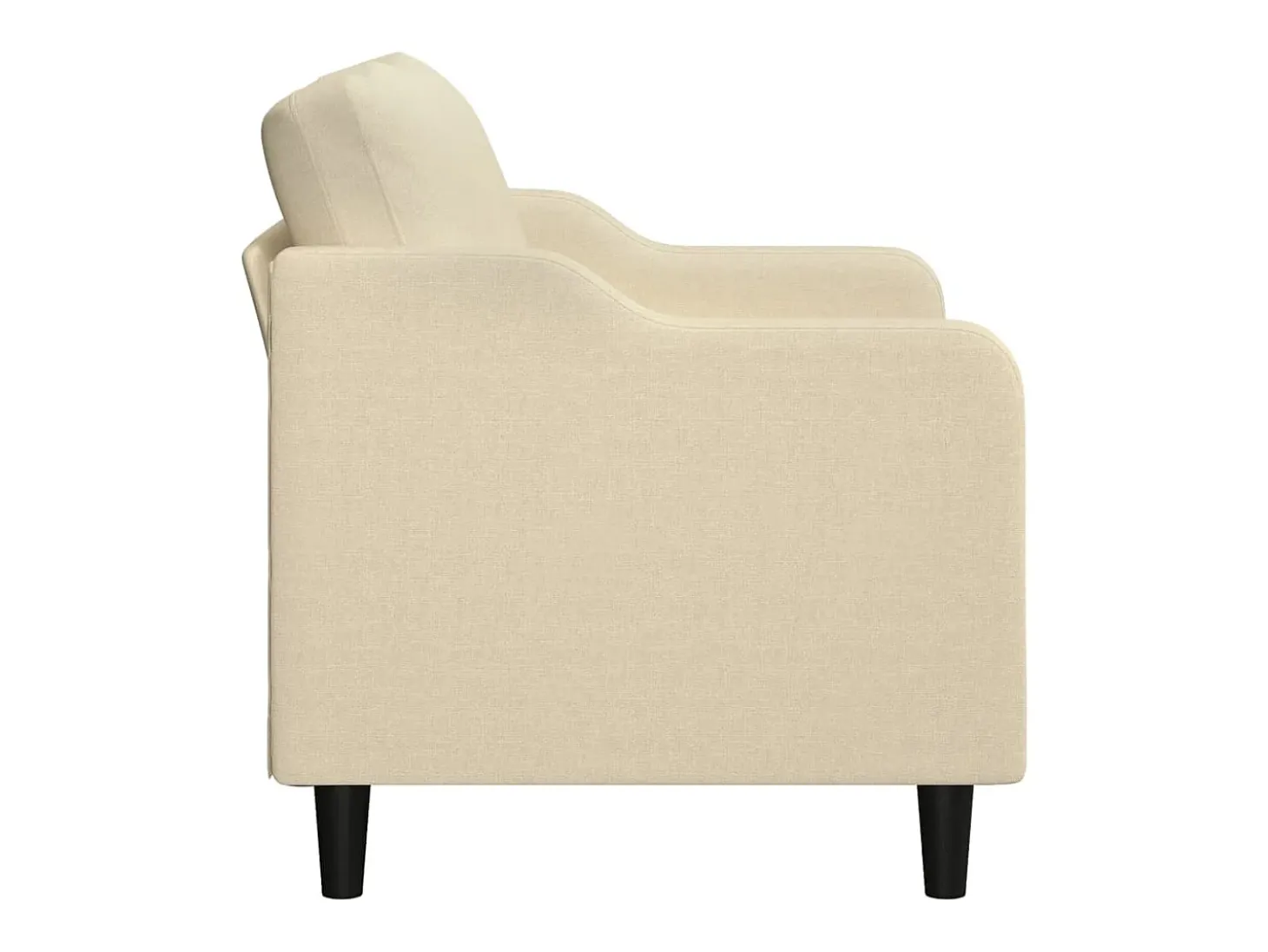 Sofá de 2 plazas de tela color crema 140 cm