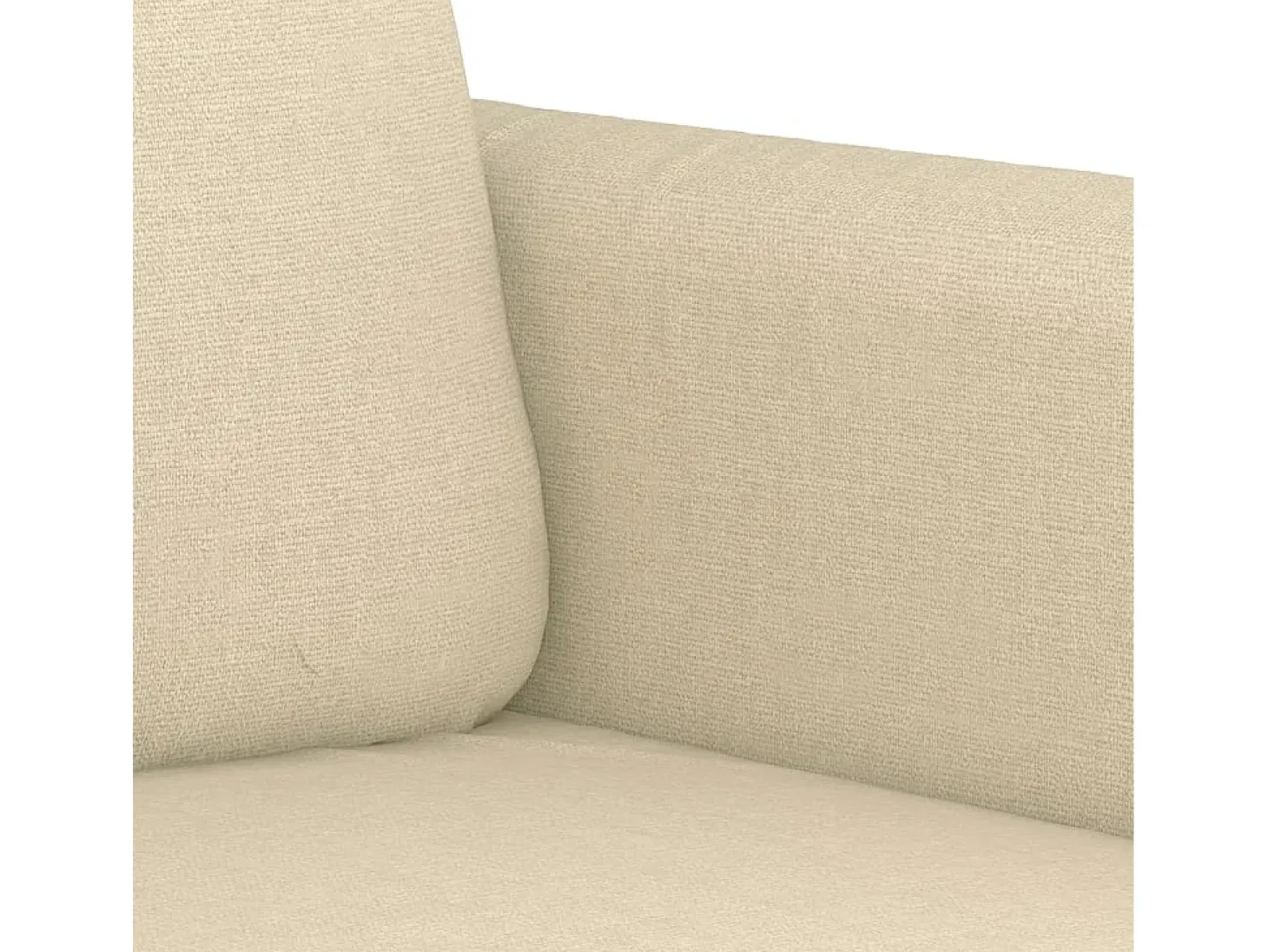 Sofá de 3 plazas de tela crema 180 cm