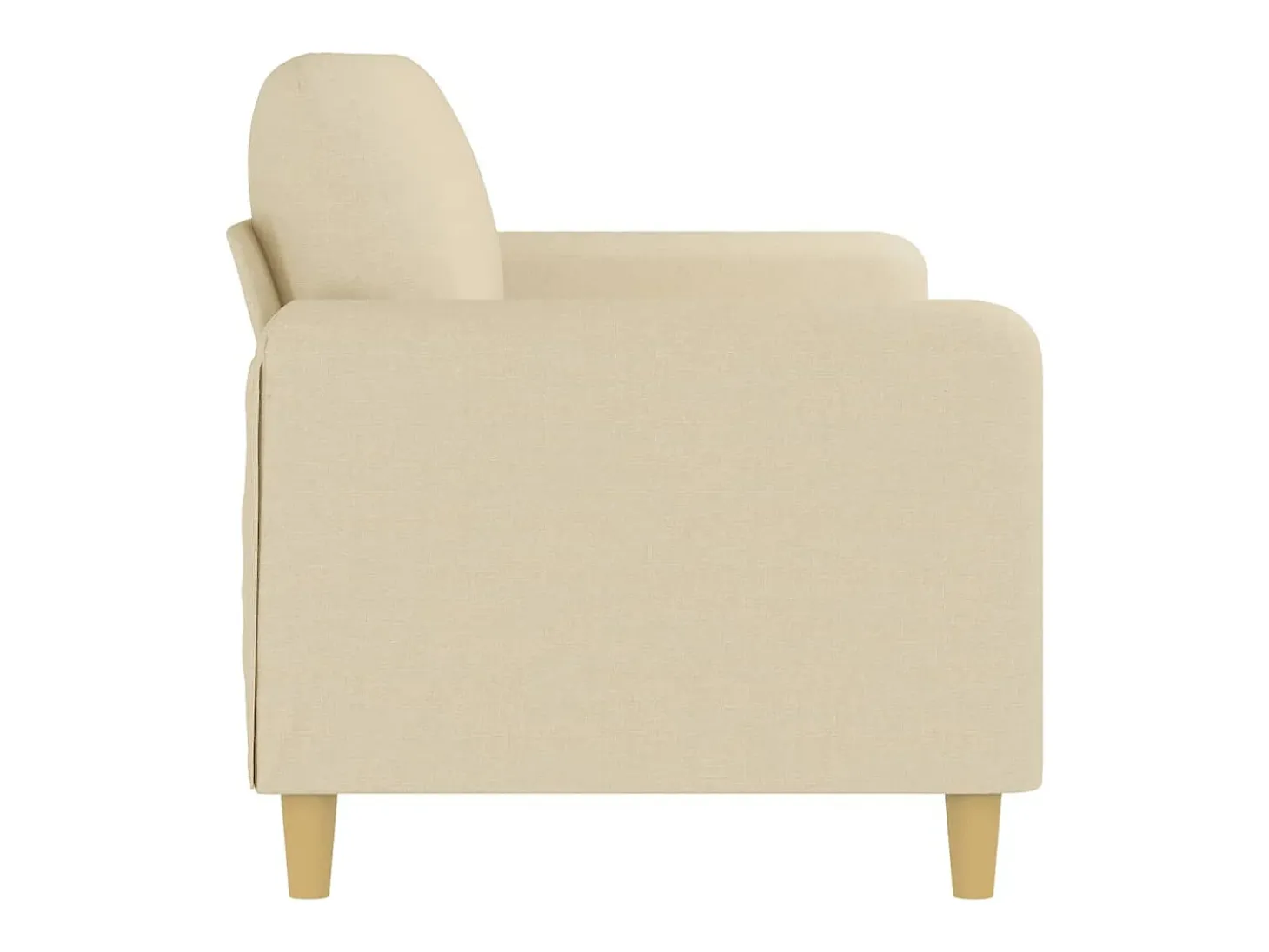 Sofá de 3 plazas de tela crema 180 cm