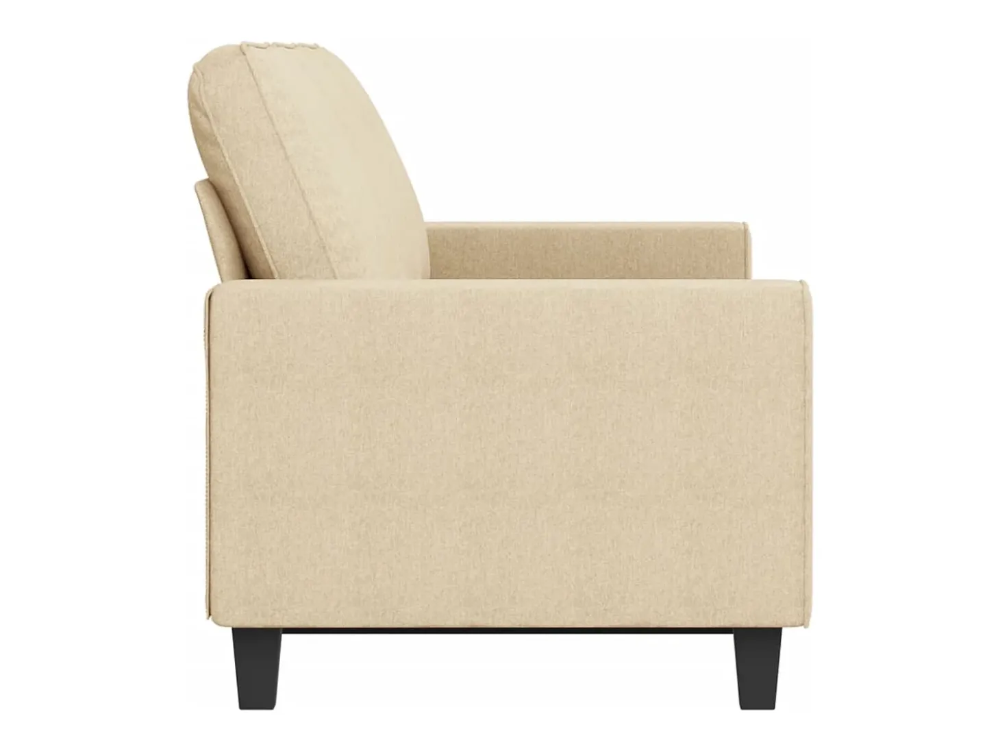 Sofá de 3 plazas de tela crema 180 cm