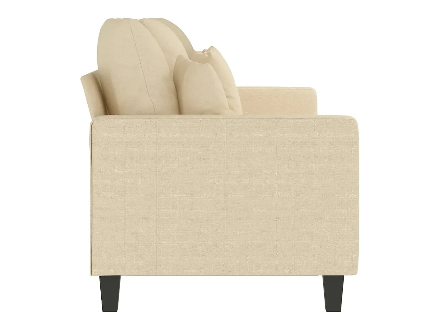 Sofá de 3 plazas de tela crema 180 cm