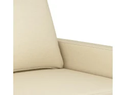 Sofá de 3 plazas de tela crema 180 cm