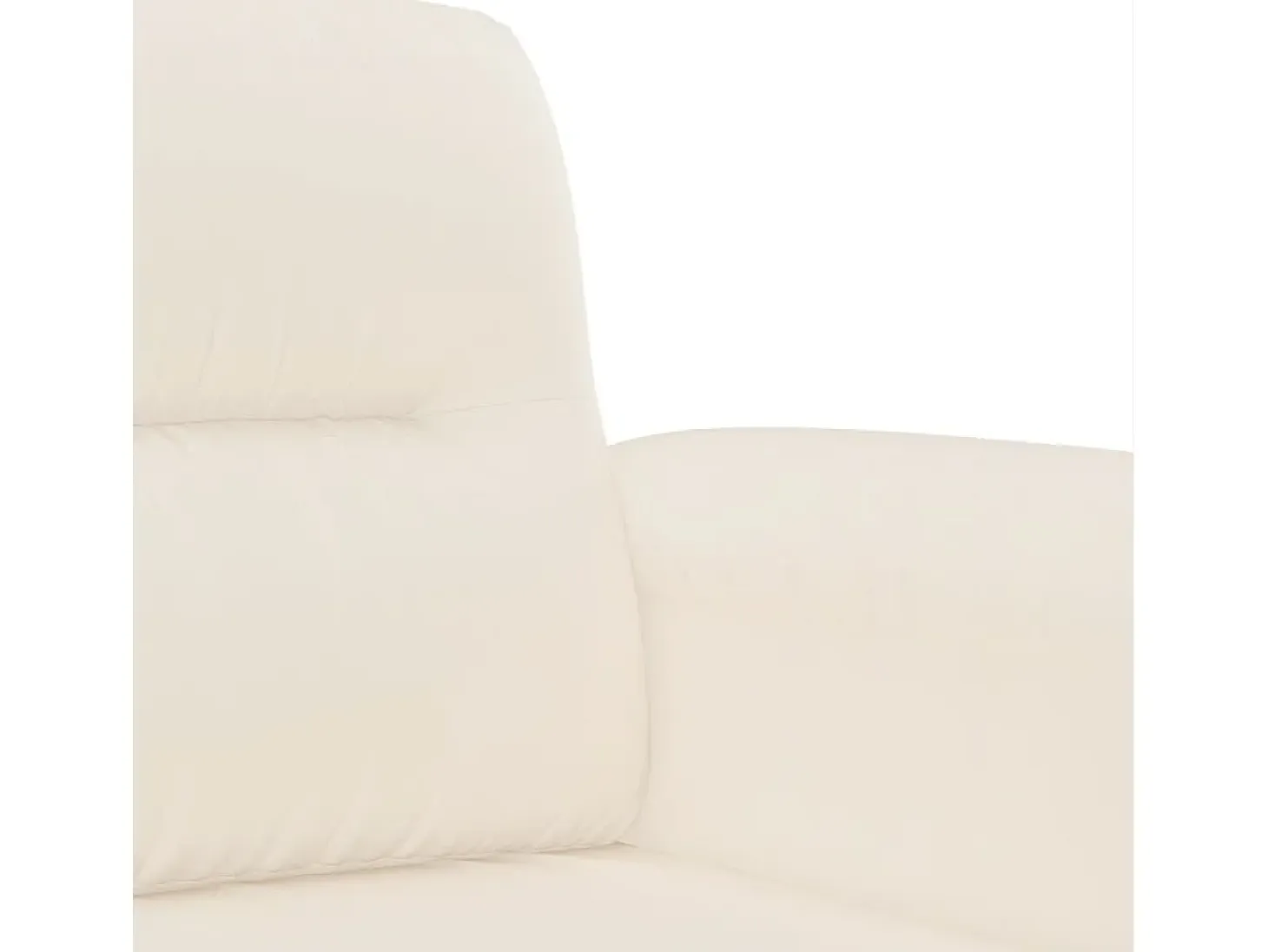 Sofá de 3 plazas de tela de microfibra beige 180 cm