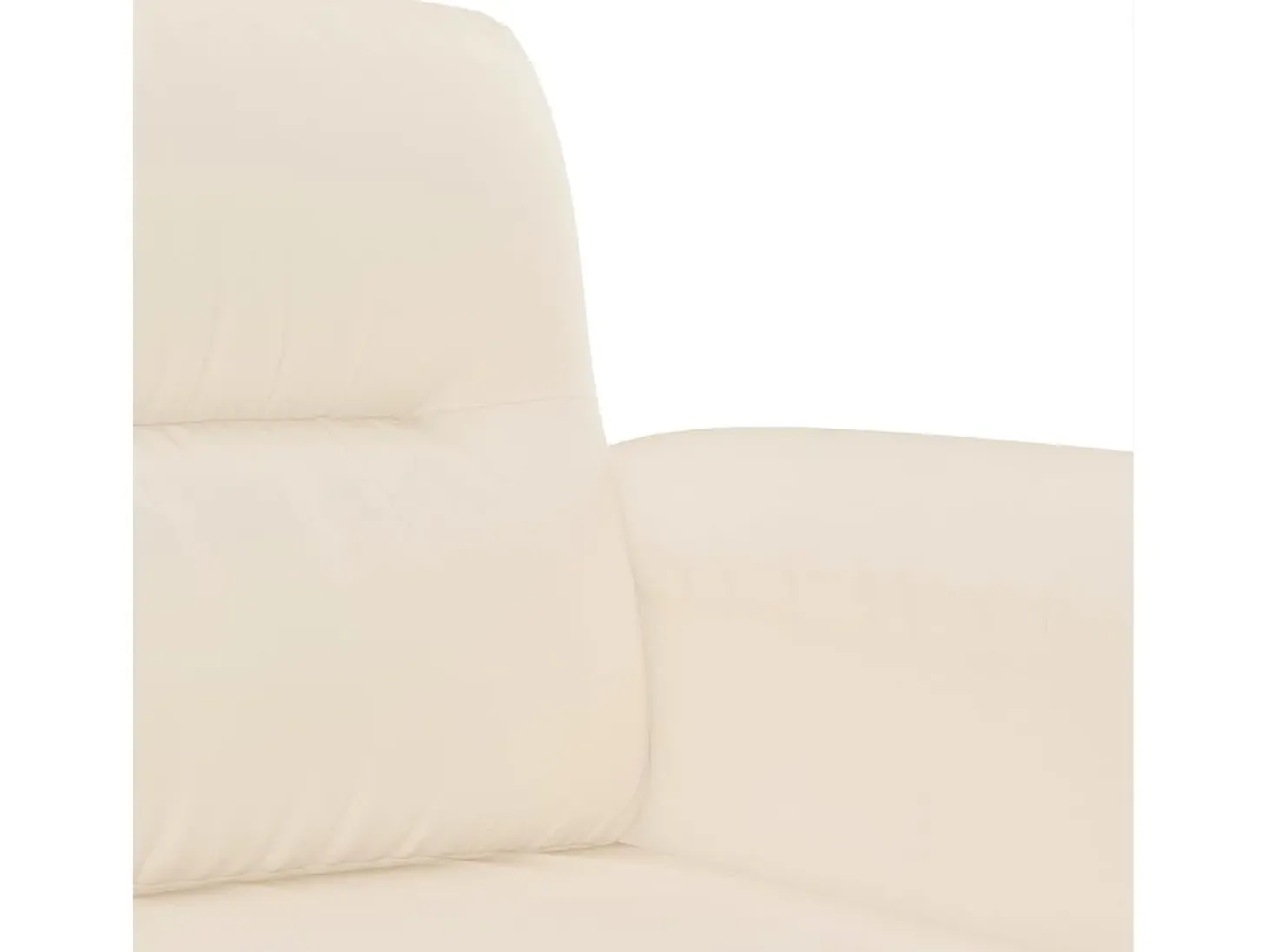 Sofá de 2 plazas de tela de microfibra beige 120 cm