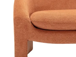 Sofá de 2 plazas de tela de color terracota estilo diseño OSSANA