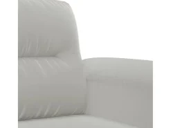 Sofá de 2 plazas de tela de microfibra gris claro 120 cm