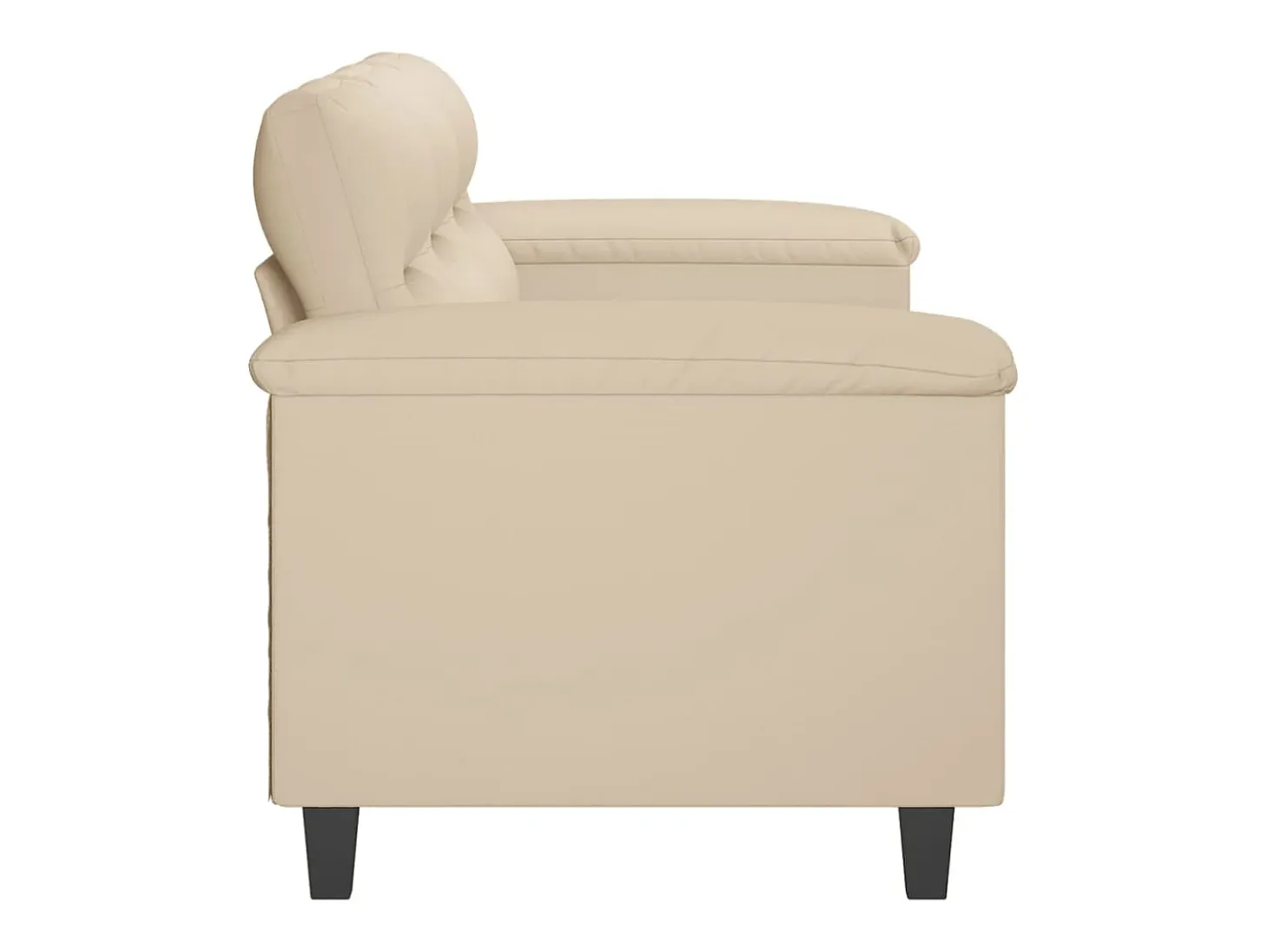 Sofá de 3 plazas de tela de microfibra color crema 180 cm