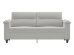 Sofá de 2 plazas de tela de microfibra gris claro 140 cm