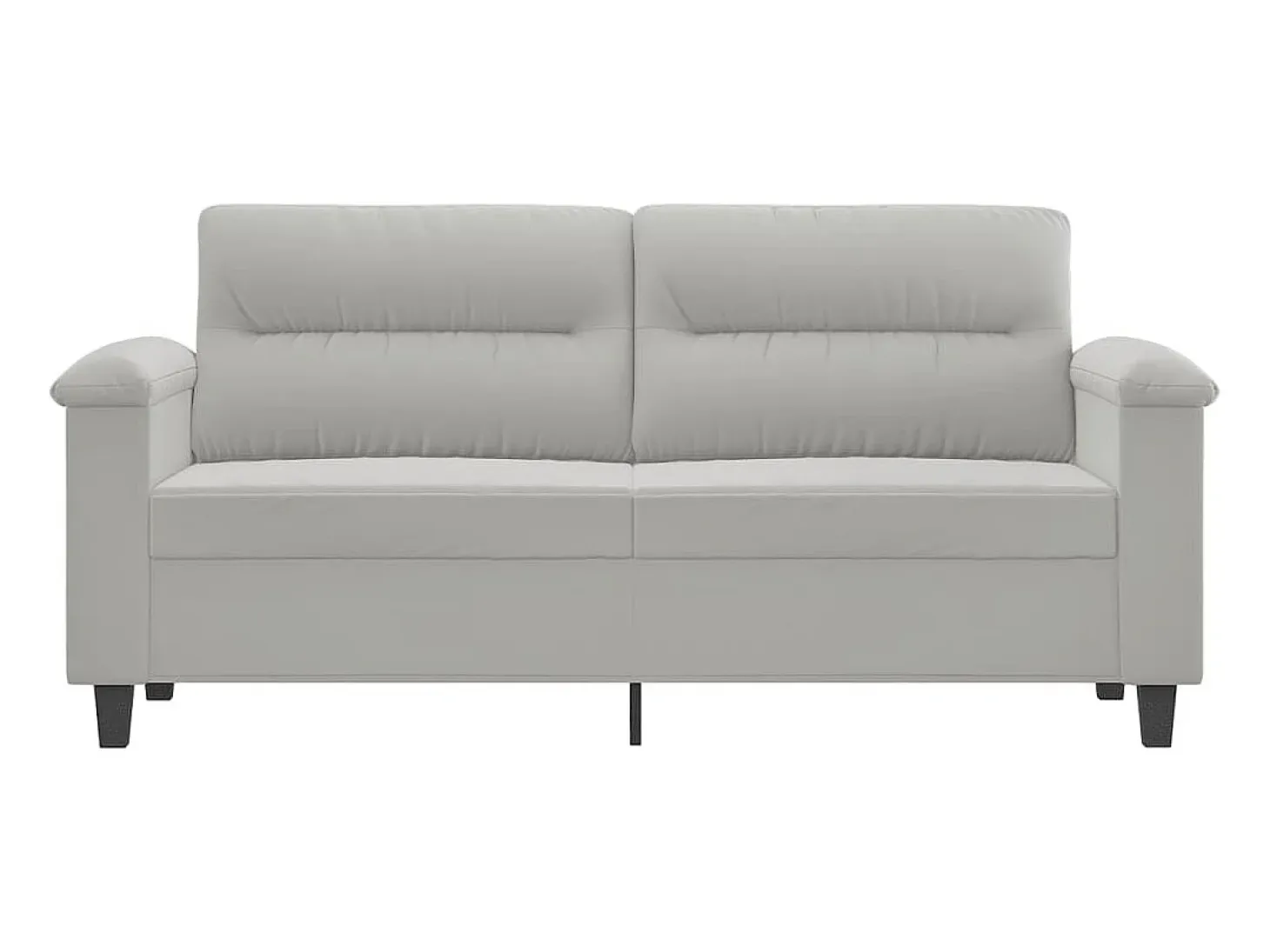 Sofá de 2 plazas de tela de microfibra gris claro 140 cm