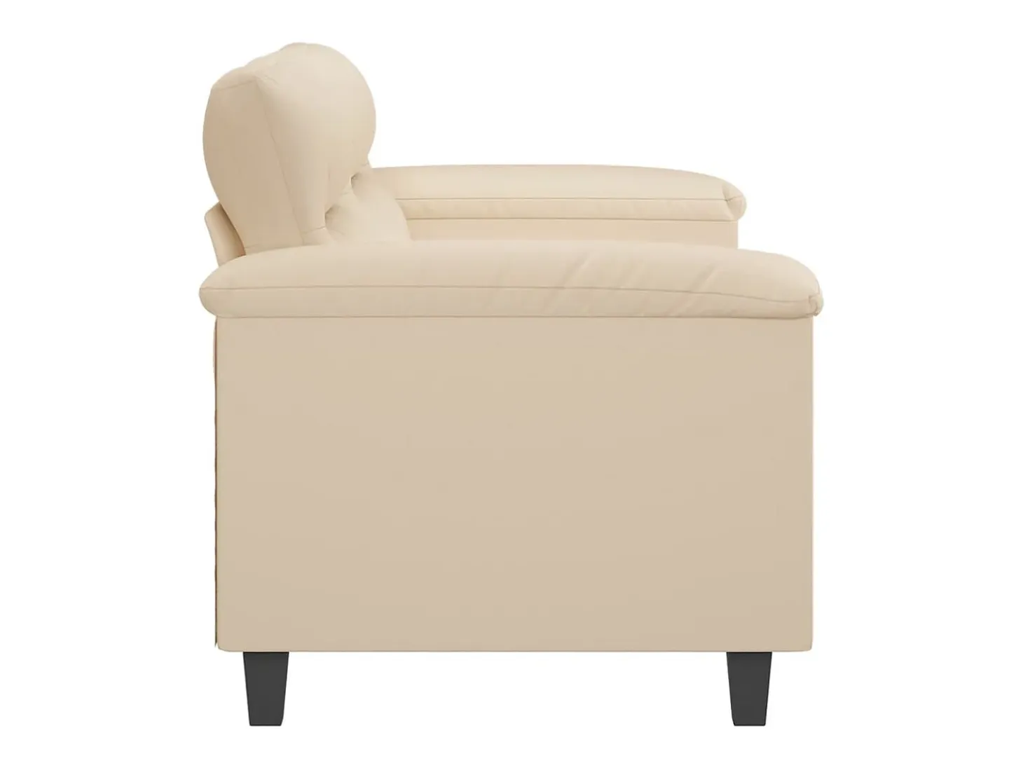 Sofá de 2 plazas de tela de microfibra color crema 140 cm
