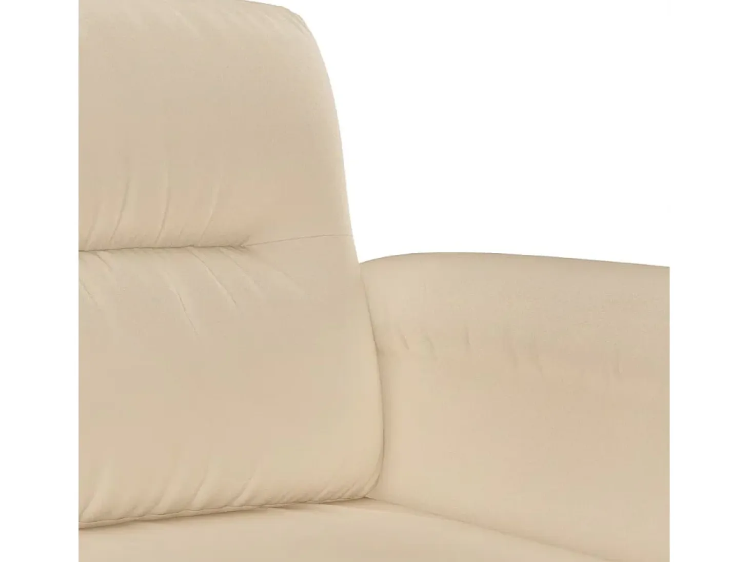 Sofá de 2 plazas de tela de microfibra color crema 140 cm