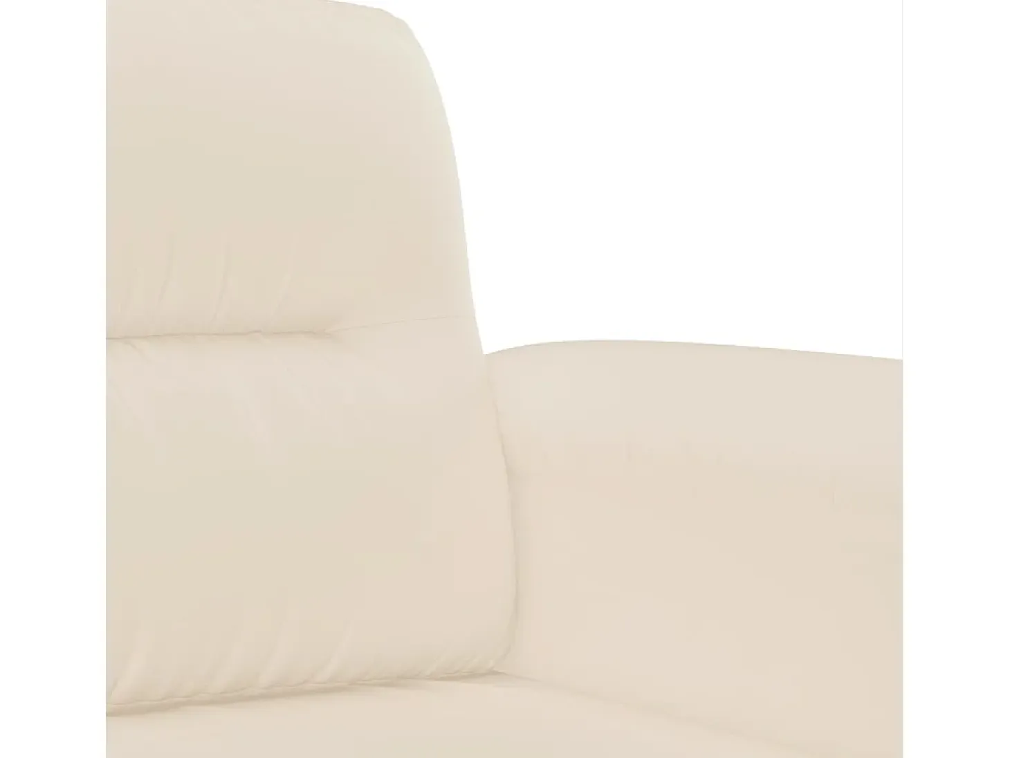 Sofá de 2 plazas de tela de microfibra beige 140 cm
