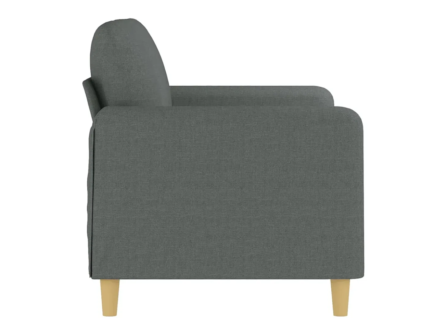 Sofá de 2 plazas de tela gris oscuro 120 cm