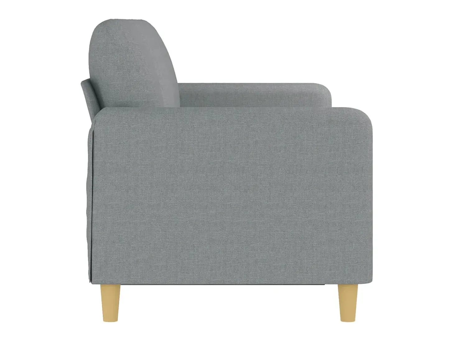 Sofá de 3 plazas de tela gris claro 180 cm