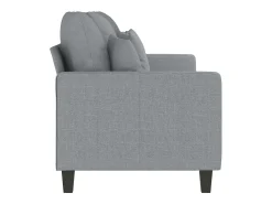 Sofá de 3 plazas de tela gris claro 180 cm