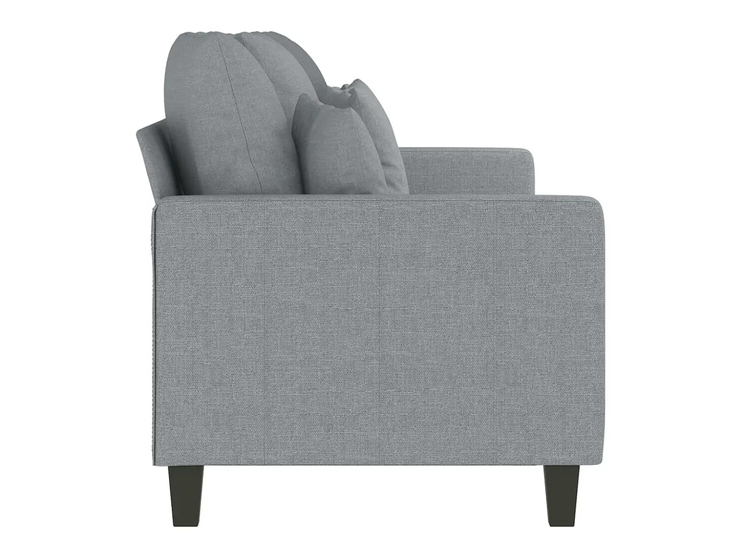 Sofá de 3 plazas de tela gris claro 180 cm