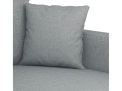 Sofá de 3 plazas de tela gris claro 180 cm