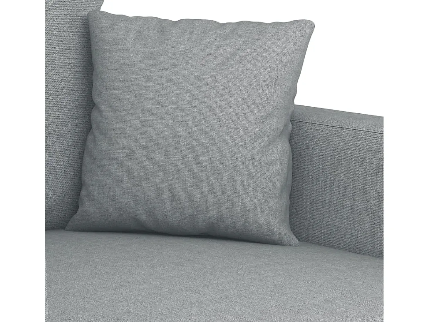 Sofá de 3 plazas de tela gris claro 180 cm
