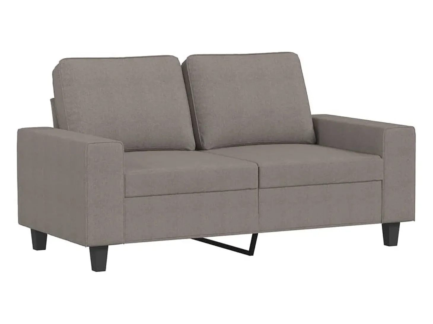 Sofá de 2 plazas de tela gris taupé 120 cm