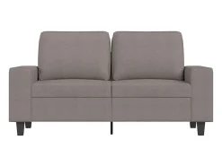 Sofá de 2 plazas de tela gris taupé 120 cm