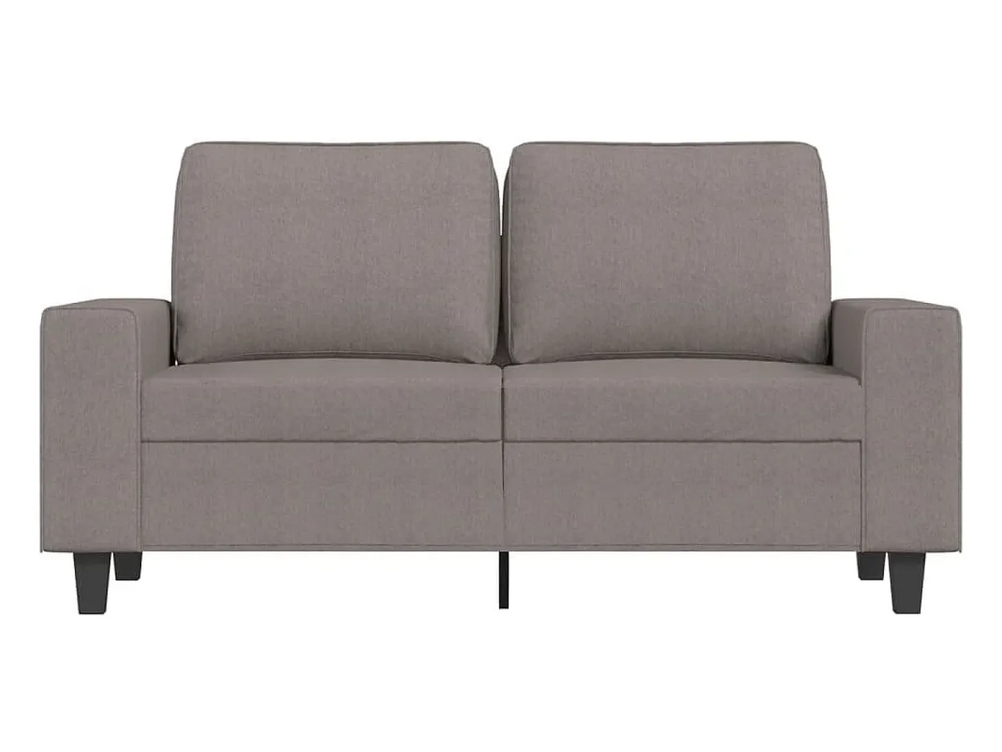 Sofá de 2 plazas de tela gris taupé 120 cm