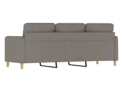Sofá de 3 plazas de tela gris taupe 180 cm