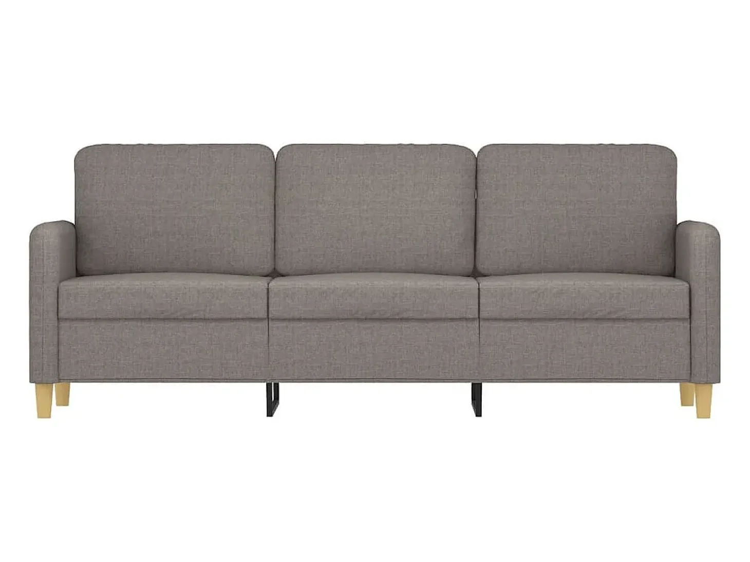 Sofá de 3 plazas de tela gris taupe 180 cm