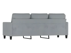 Sofá de 3 plazas de tela gris claro 180 cm PWFG75024