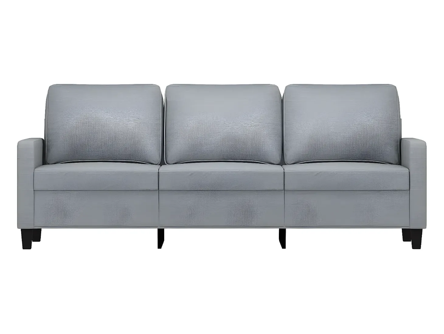 Sofá de 3 plazas de tela gris claro 180 cm PWFG75024